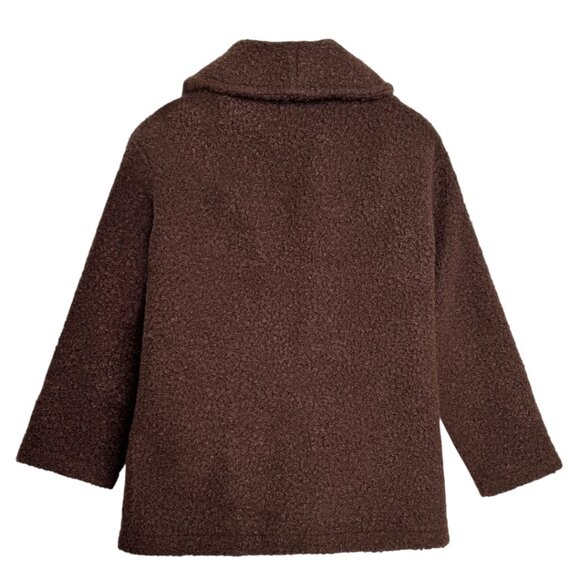 NEW MADEWELL PEBBLED FAUX SHEARLING HOT COCOA COZY SHAWL COLLAR COAT MEDIUM - Picture 7 of 12